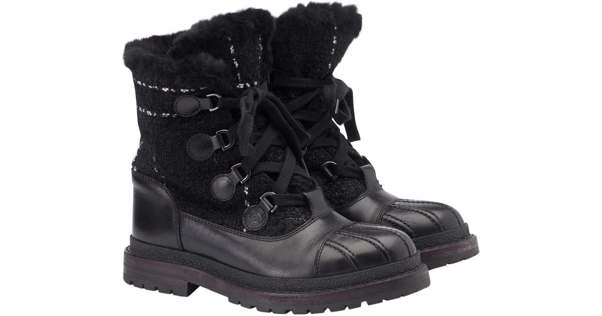 chanel black boots