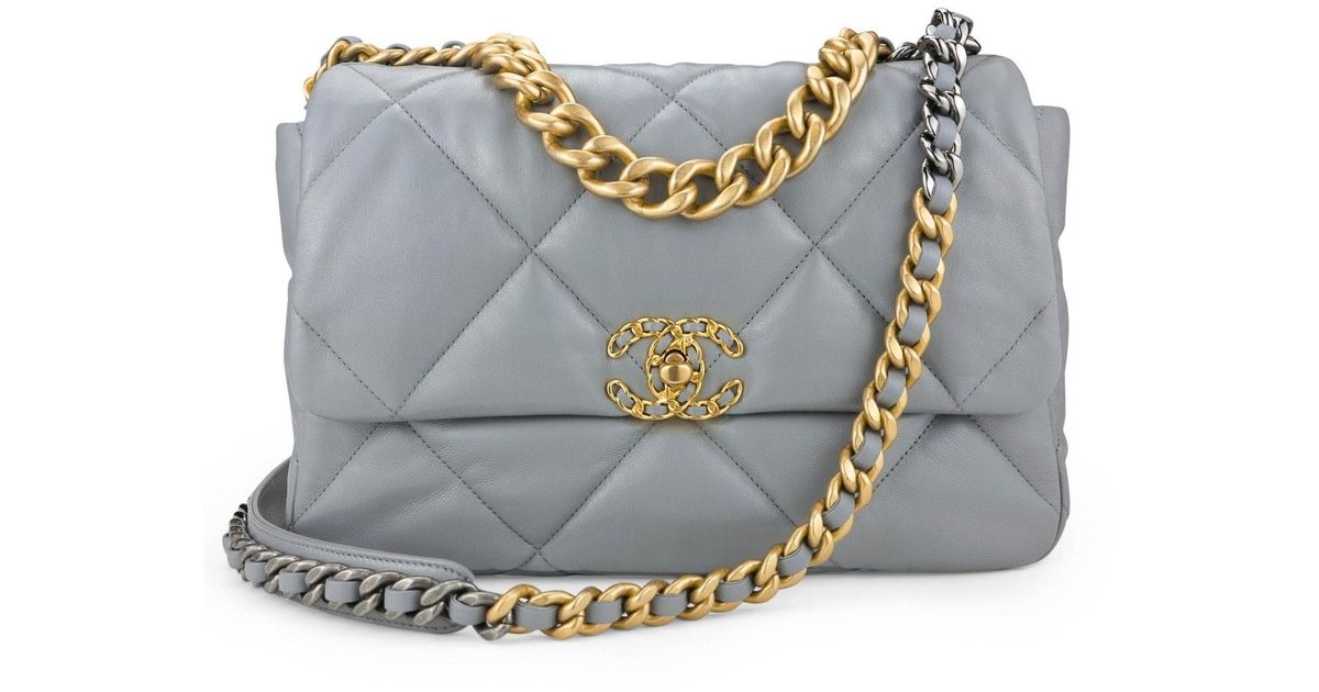 chanel bag gray
