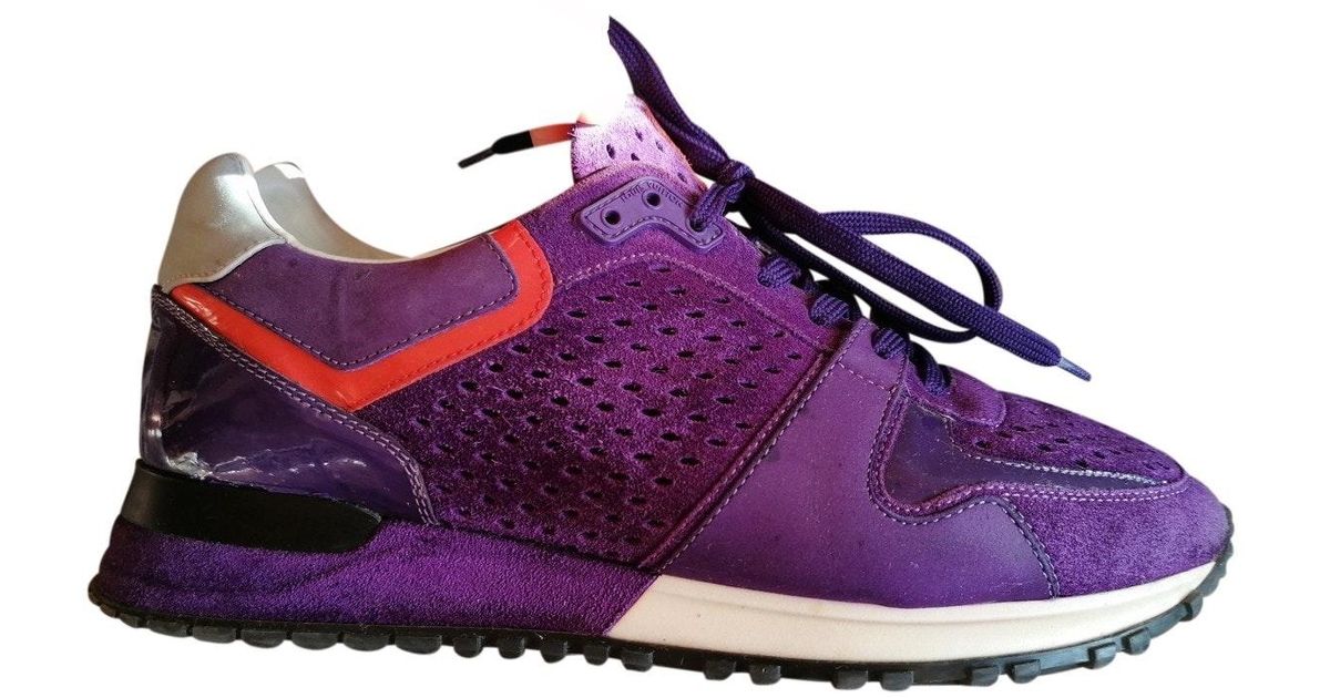 purple suede trainers
