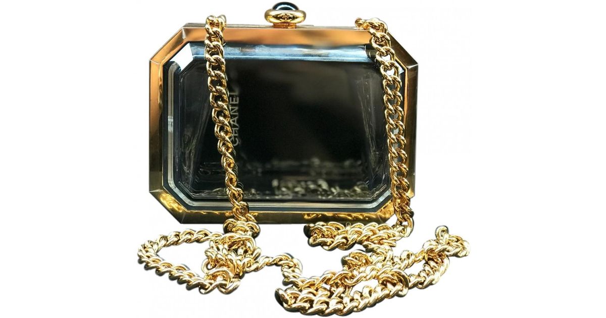 chanel plastic clutch