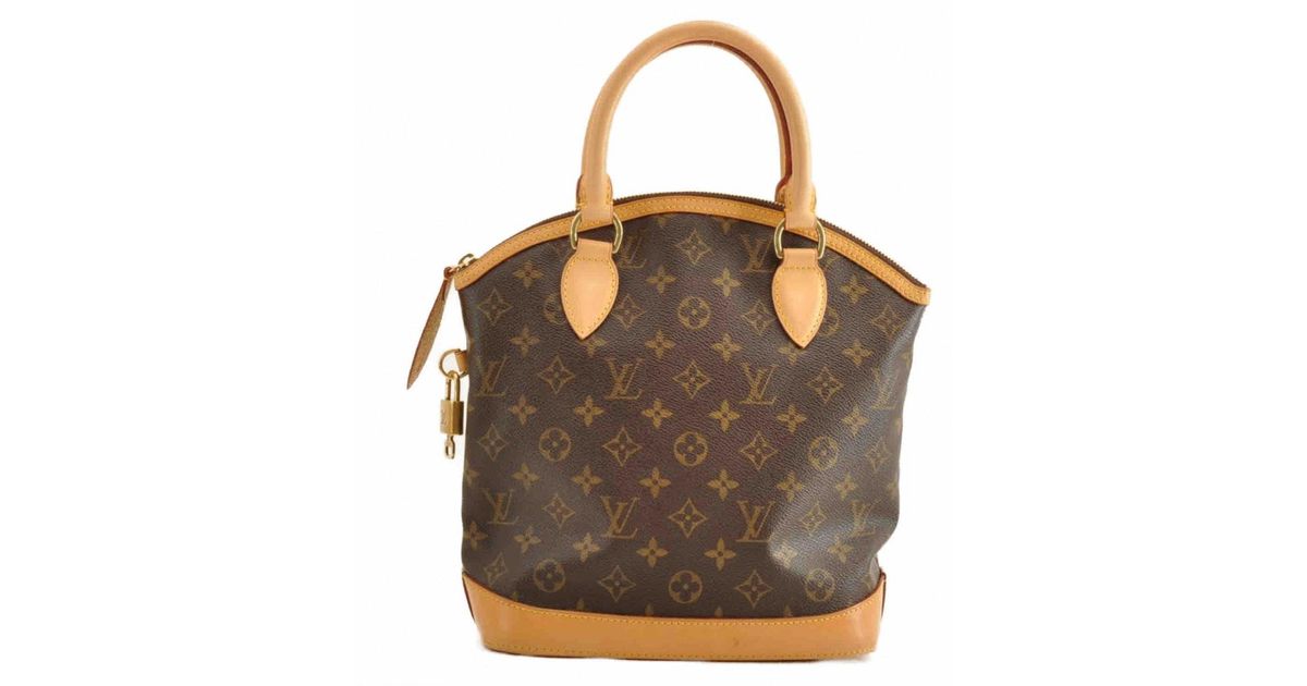 Louis Vuitton Vintage Lockit Brown Cloth Handbag - Save 8% - Lyst