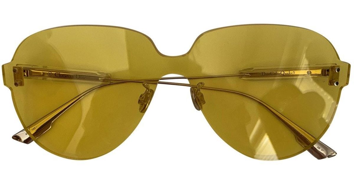 christian dior yellow sunglasses