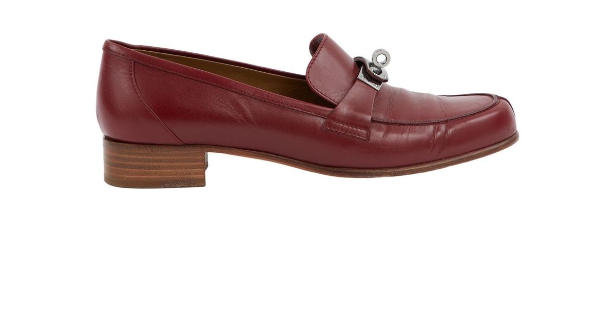 burgundy leather flats