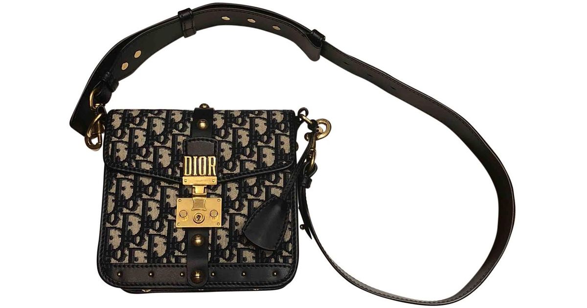 Dior Blue Pre Owned Addict Cloth Crossbody Bag