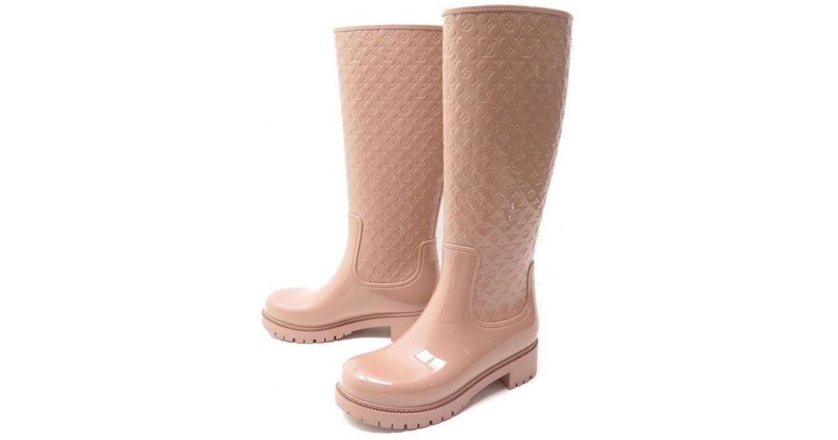 Louis Vuitton Wellington Boots in Pink 