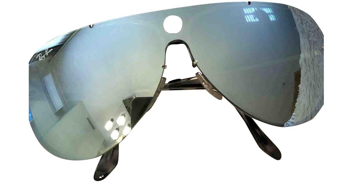 RayBan Goggle Glasses in Metallic Lyst