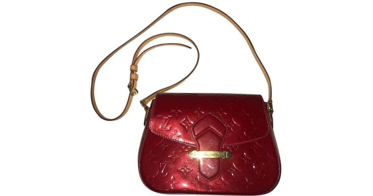 louis vuitton red patent bag