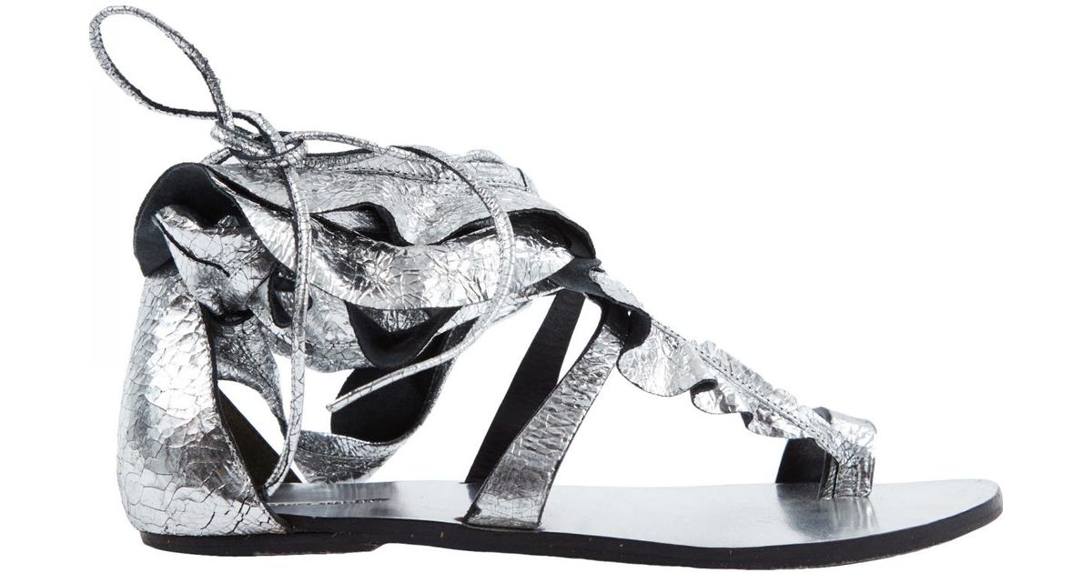 silver isabel marant sneakers