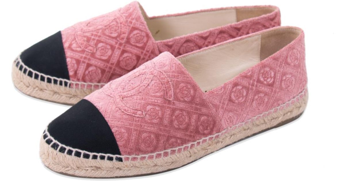 pink chanel espadrilles