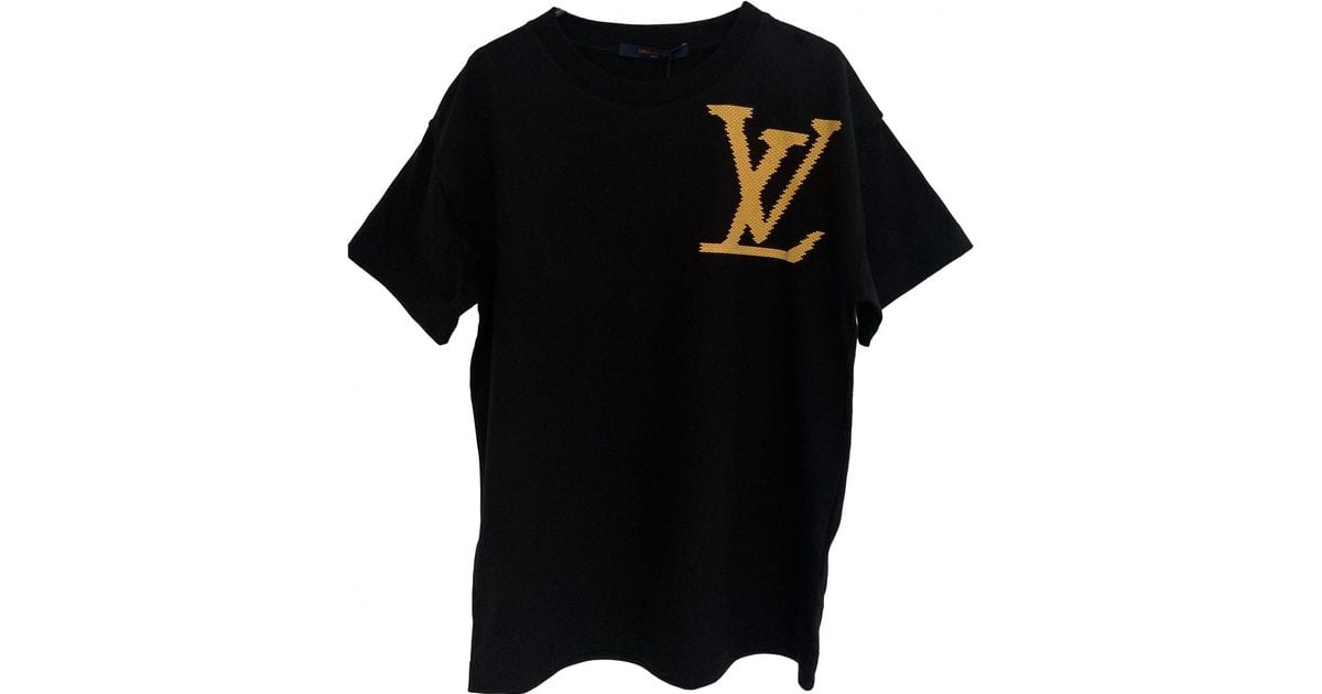 Louis Vuitton Pre-owned Black Cotton T-shirts for Men - Lyst