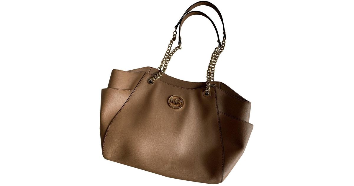 michael kors camel tote