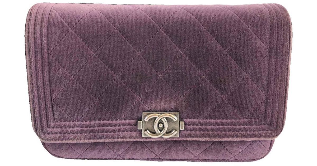 purple velvet handbag