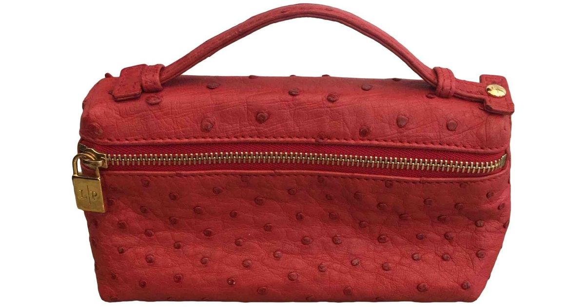 loro piana ostrich pouch
