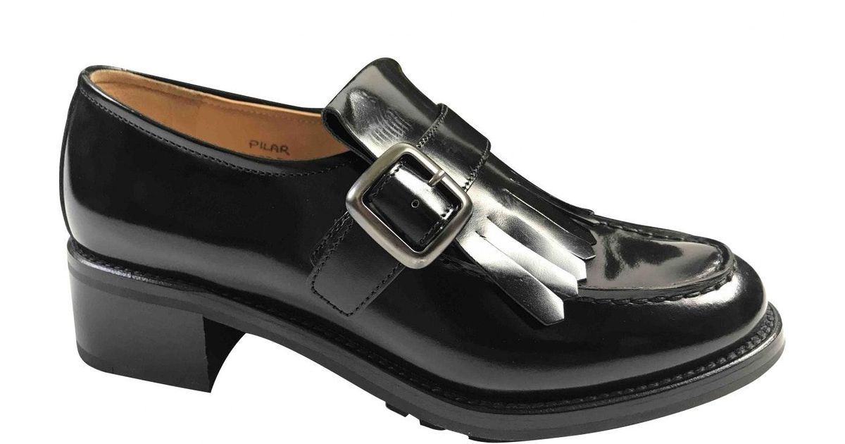 Church's Leather Flats in Black - Lyst