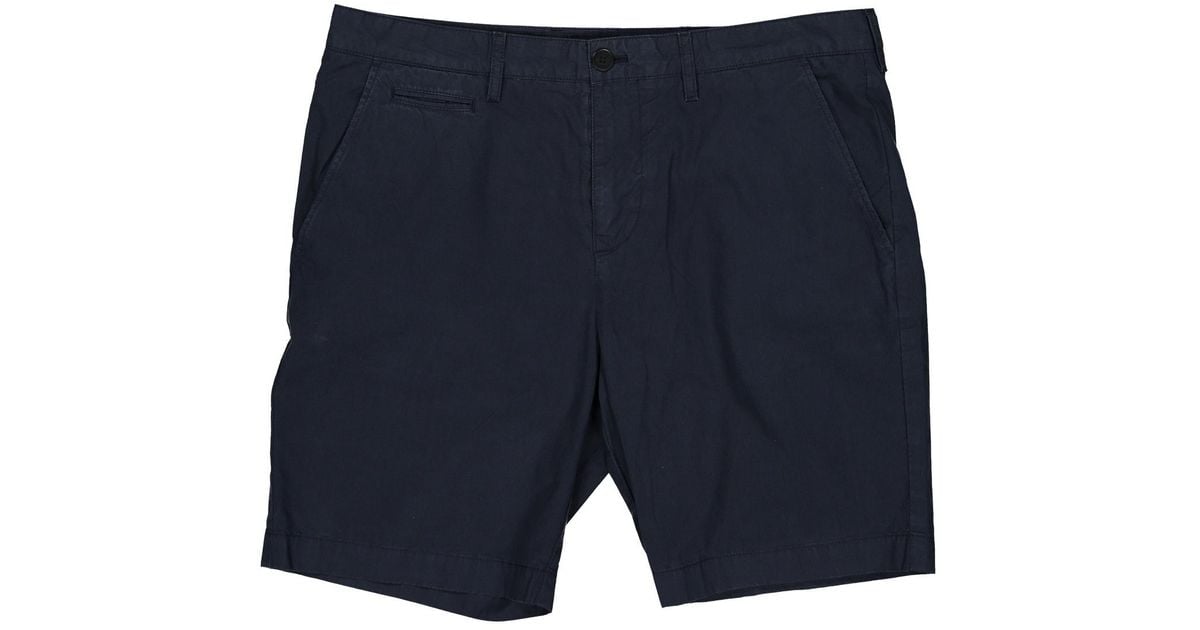 Burberry Navy Cotton Shorts in Blue for Men - Lyst