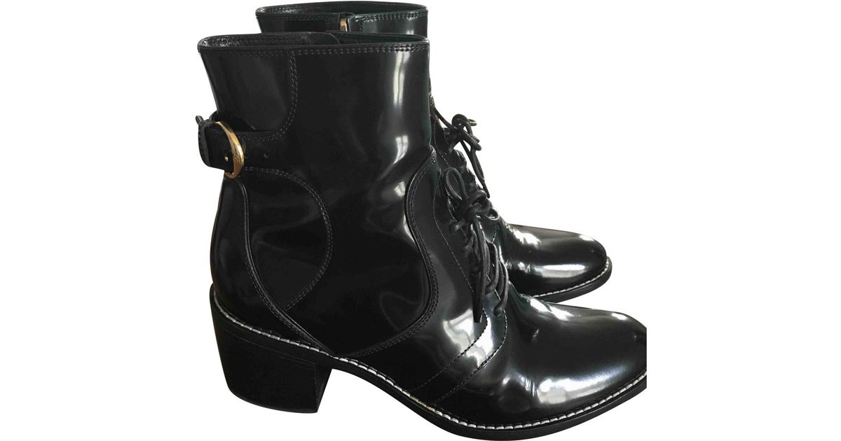 louis vuitton patent leather boots
