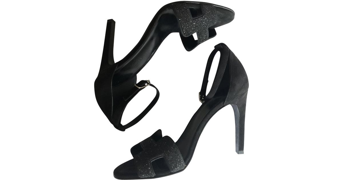 hermes rhinestone sandals