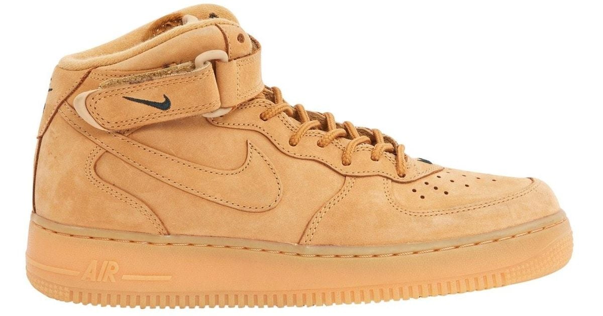 Nike Air Force 1 Camel Suede in Natural 