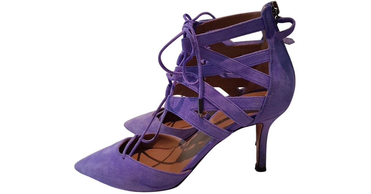 aquazzura blue heels