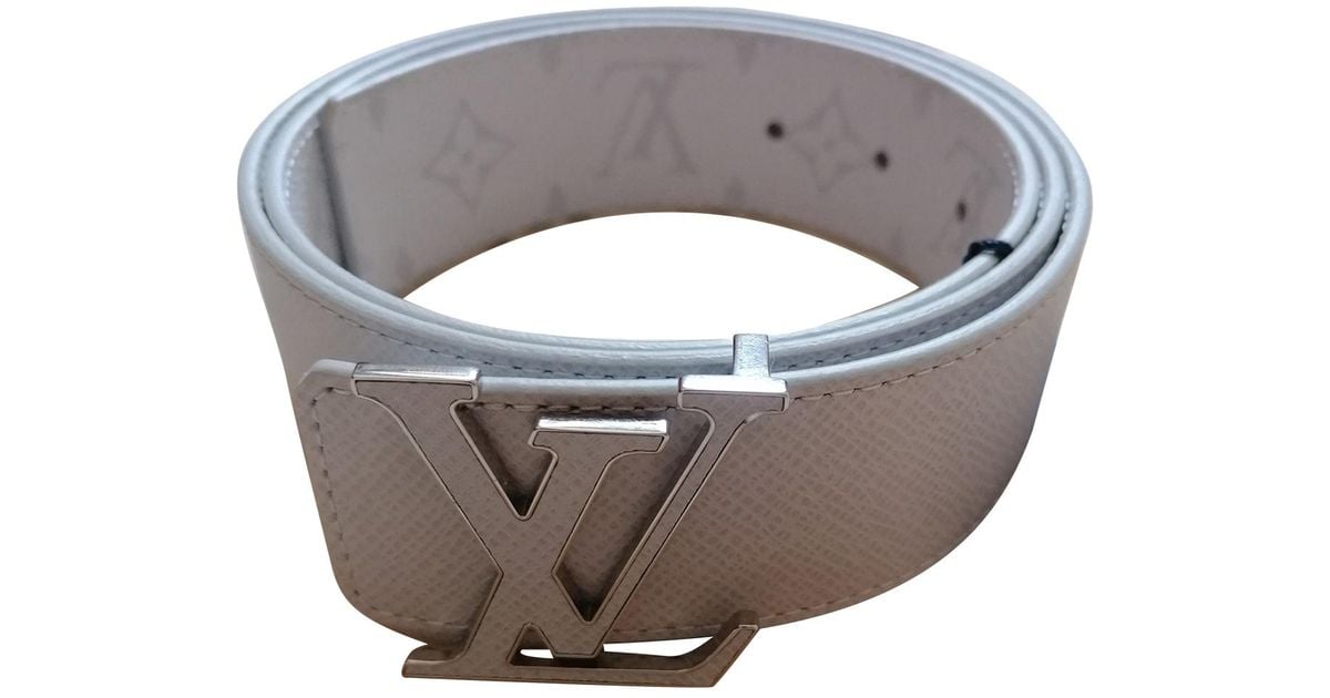 Louis Vuitton Initiales Leather Belt in White for Men - Lyst