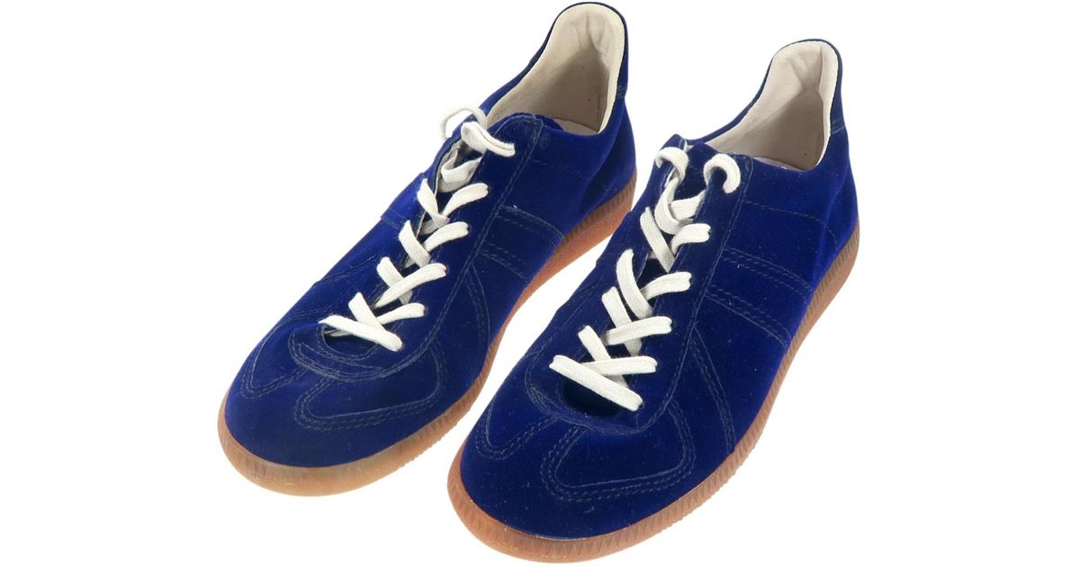 navy velvet trainers