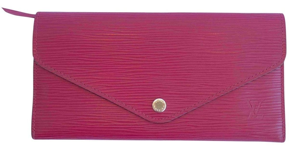 Louis Vuitton Joséphine Leather Wallet in Red - Lyst