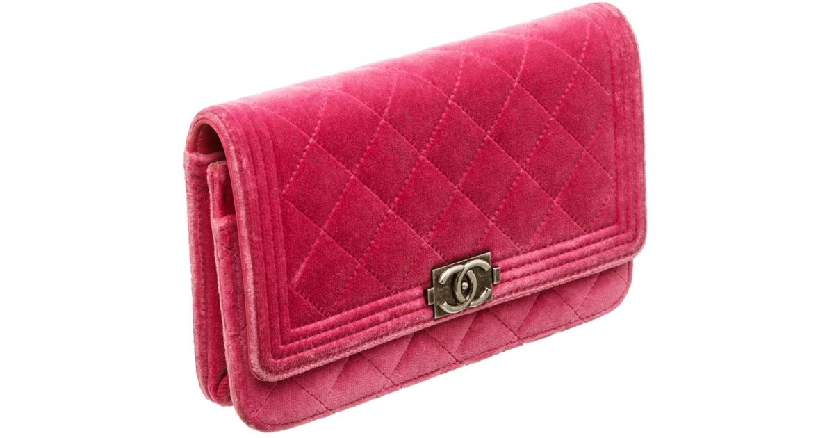 pink velvet handbag