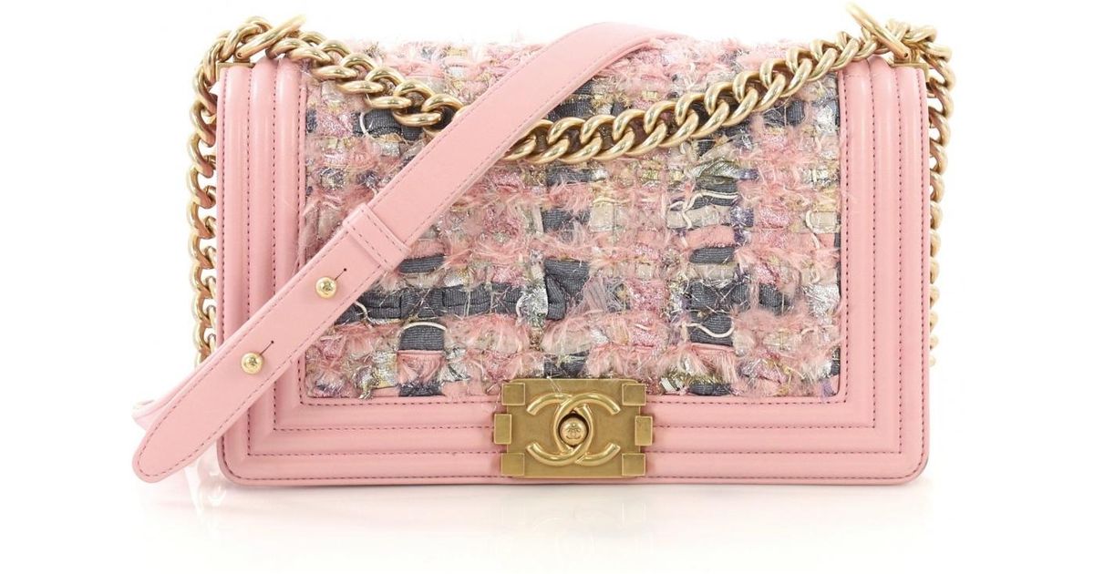 pink tweed chanel bag
