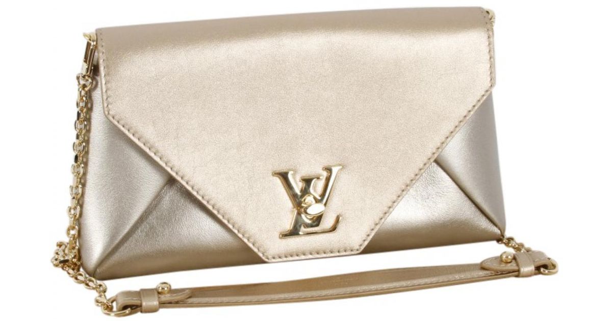 louis vuitton gold clutch bag