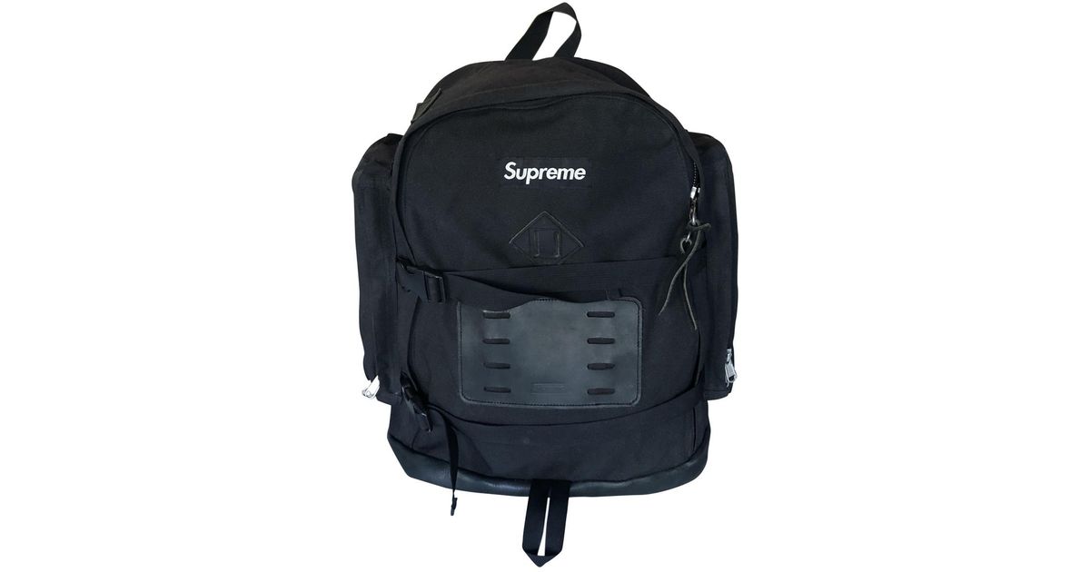 Supreme Pre-owned Leather Bag in Black for Men - Lyst