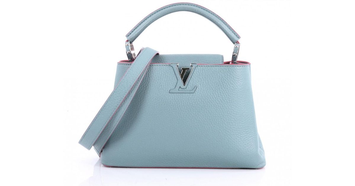 blue leather louis vuitton bag