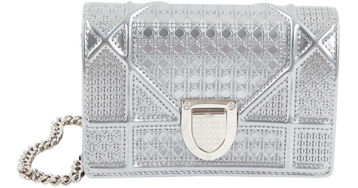 dior silver clutch