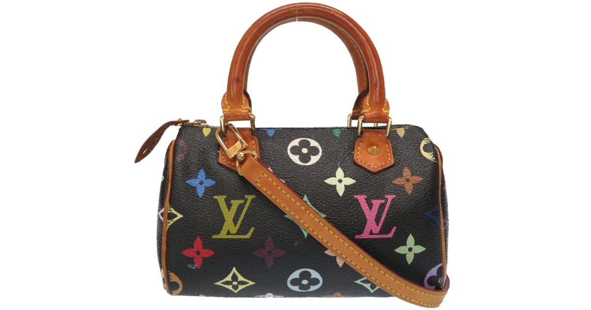 Pre-owned Louis Vuitton Nano Speedy / Mini Hl Cloth Mini Bag In Multicolour