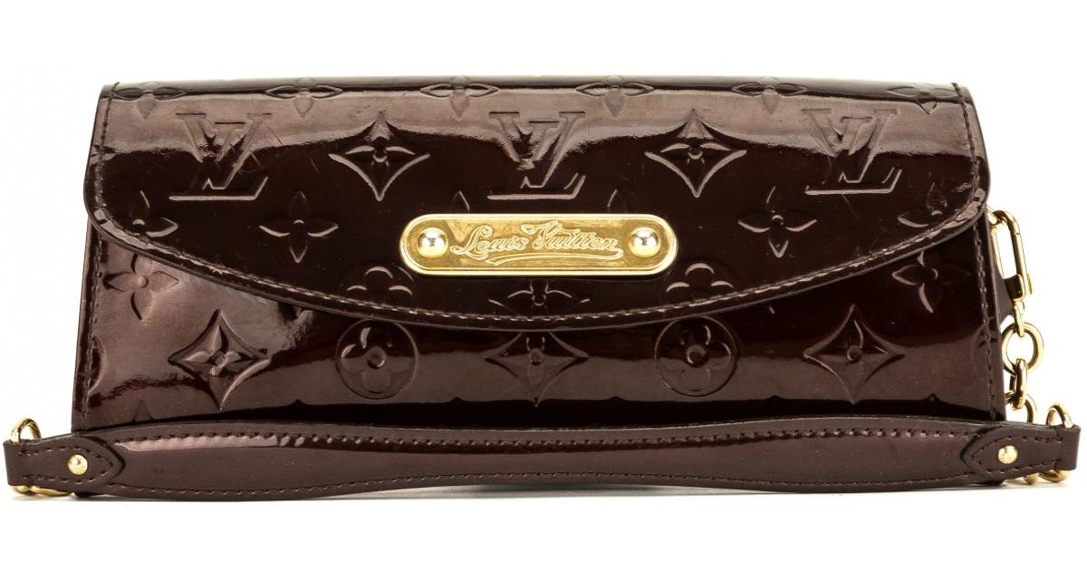 lv patent leather clutch