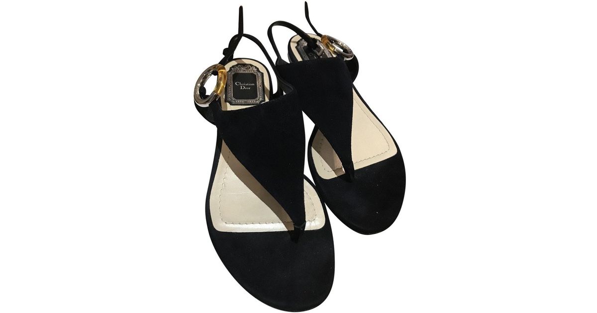 christian dior sandals navy blue