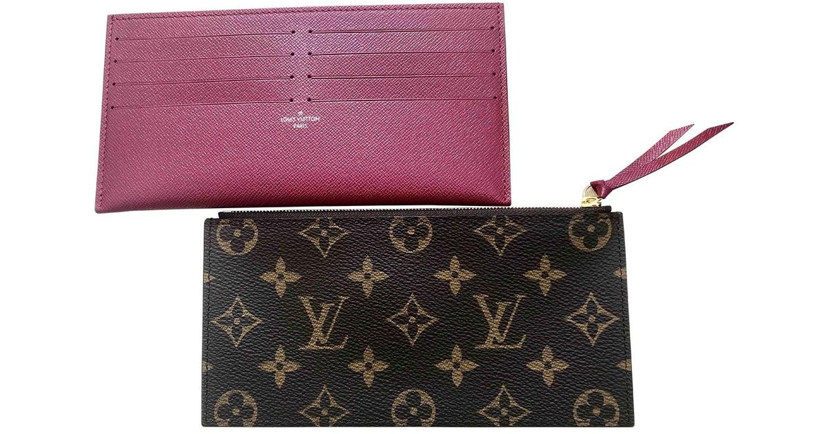 Louis Vuitton Félicie Cloth Clutch Bag in Brown - Lyst