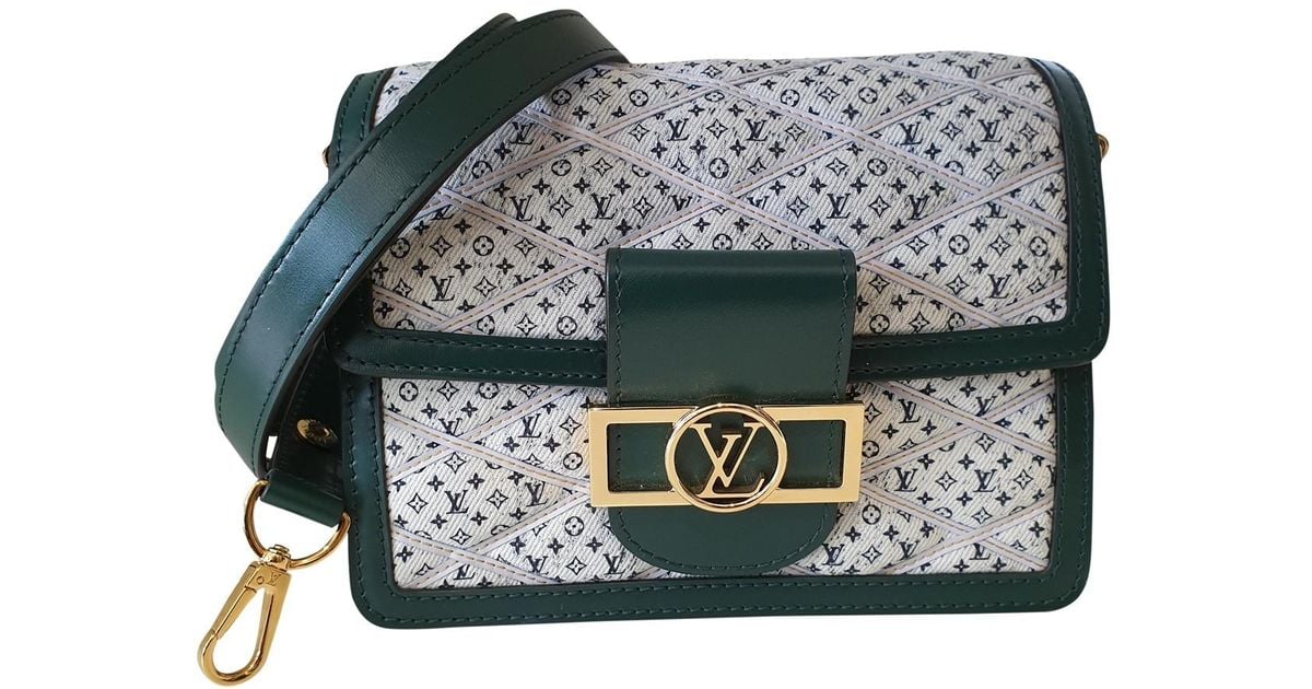 Louis Vuitton Dauphine Mini Cloth Handbag in Green - Lyst