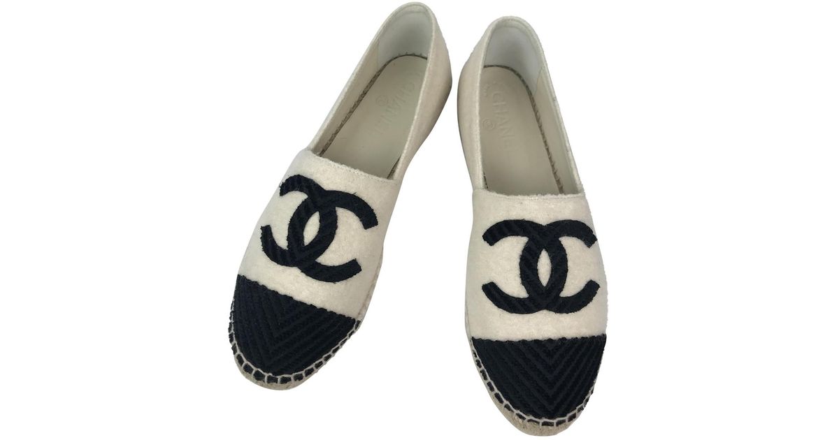 chanel logo espadrilles