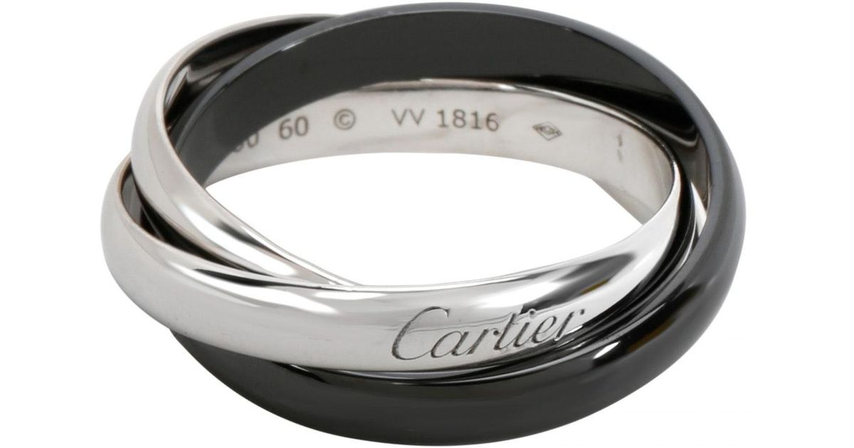 cartier black trinity ring