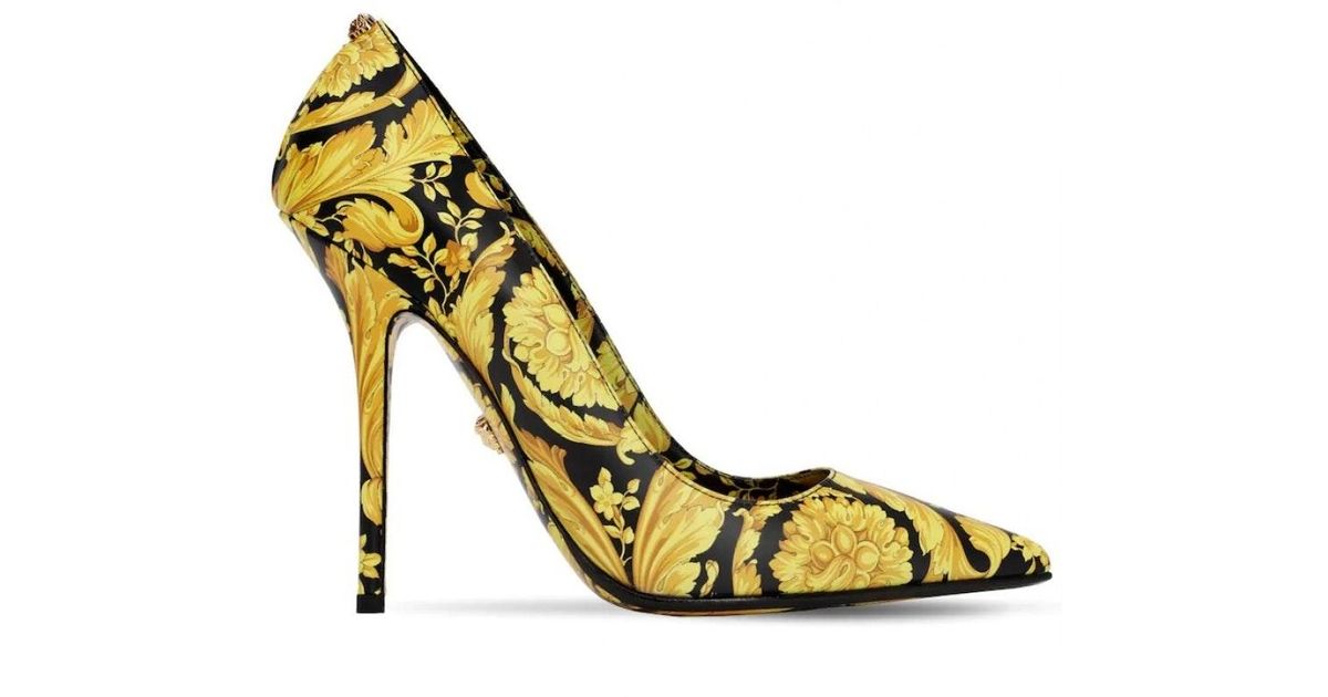 versace gold heels