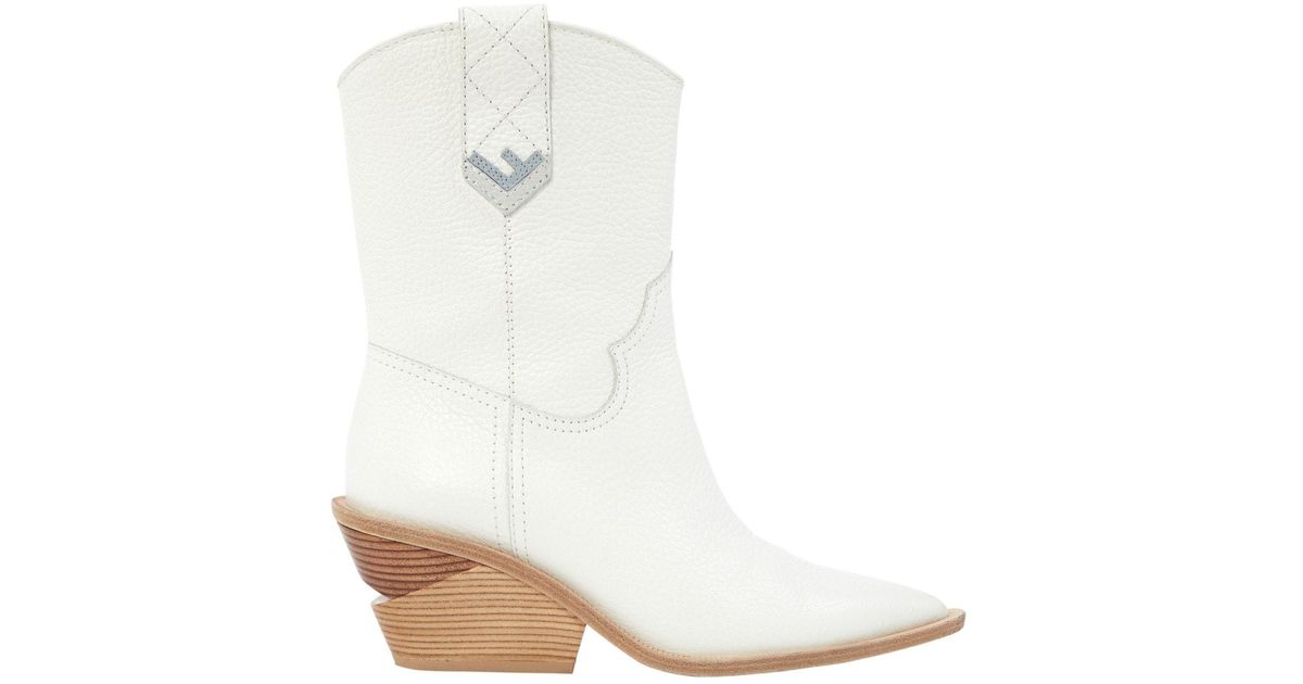 fendi white cowboy boots