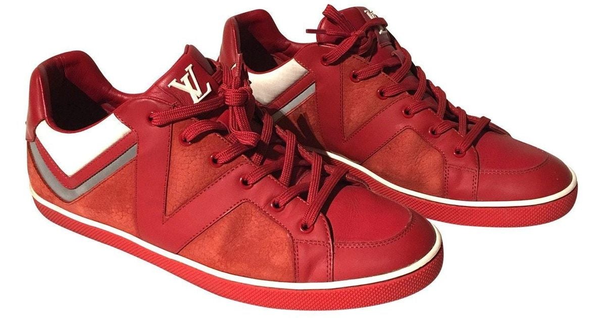 Louis Vuitton Red Leather for Men - Lyst