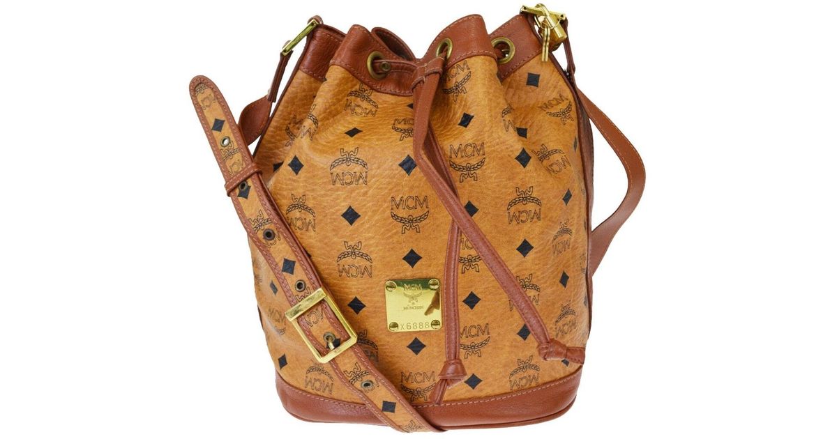MCM Leather Handbag in Brown - Lyst
