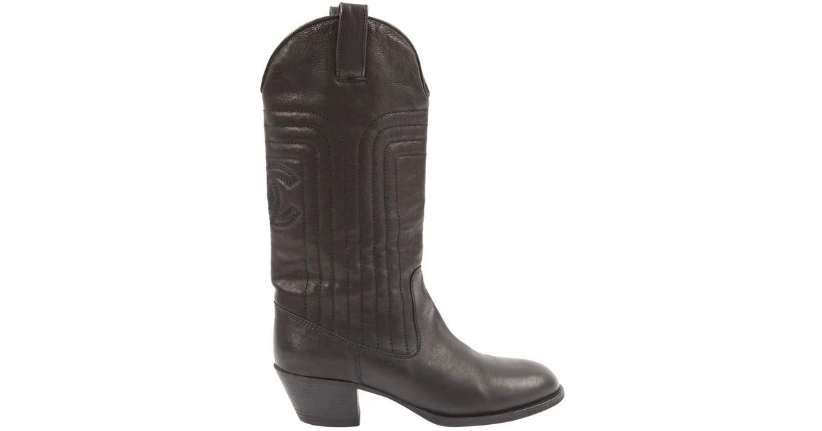 chanel cowboy boots