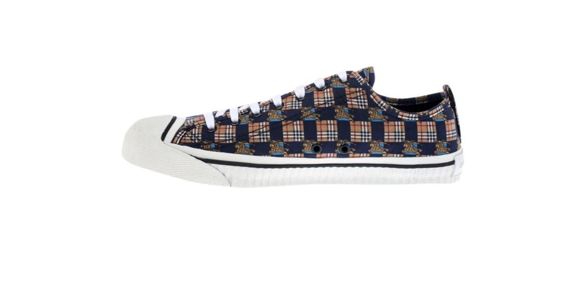 blue burberry trainers