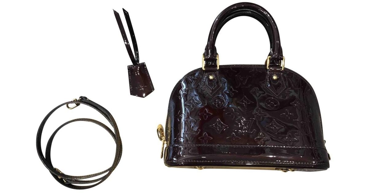 Louis Vuitton Alma Bb Patent Leather Crossbody Bag in Black - Lyst