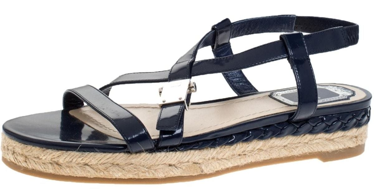 christian dior sandals navy blue