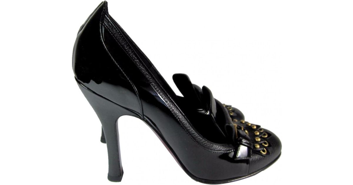 Louis Vuitton Pre-owned Leather Heels in Black - Lyst
