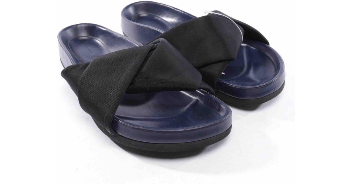 black cloth sandals