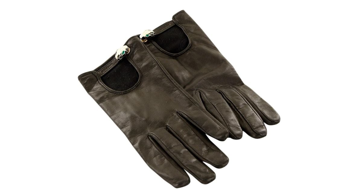 bvlgari leather gloves